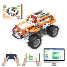 makerzoid STEM-codering Robotkits voor kinderen van 6+ 26-in-1 Educatief Programmeerbaar Krascodering Robotica Kit APP RC Robot Jeep Auto Verjaardag