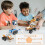 makerzoid Kit robot di codifica STEM per bambini dai 6 anni in su Kit di robotica per codifica scratch programmabile 26 in 1 APP RC Robot Jeep Au 5
