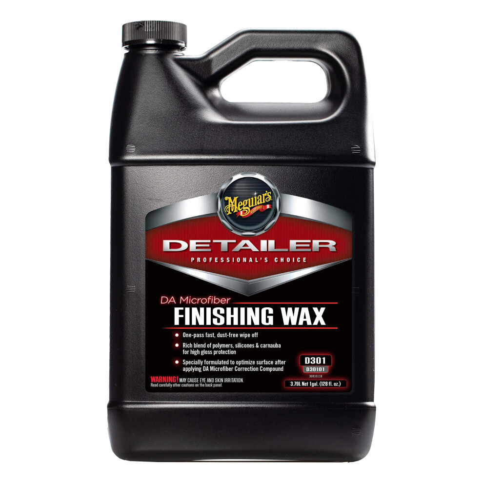 Meguiars Professional Da Microfiber Finishing Wax D30101 - Pro Car Polish Removes Defects While Adding Protection Ideal For Use On Da Microfib Light 070382005061