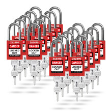 TRADESAFE Lockout Tagout -lukkosetit 20 punaisella avaimella varustettua turvariippulukkoa 2 avainta per lukko OSHA-yhteensopivat Loto-lukot lukitust