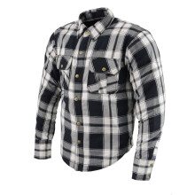 Camisa de Biker em Flanela xadrez Milwaukee Leather com Armadura CE - Reforçada com Fibras Aramidas - 4X Grande