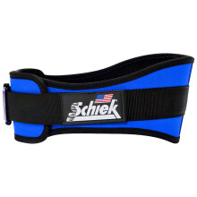 Cinto de Levantamento de Pesos Schiek Sports 2006 em Nylon de 6 Polegadas - Cinto de Suporte para Power Lifting - Azul Royal