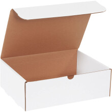 BOX USA Aviditi Versandkartons aus weier Wellpappe, 25,4 x 17,8 x 10,2 cm, 50 Stck, bruchsicher fr Versand, Versand und Aufbewahrung