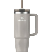 Vaso Stanley Quencher H2.0 con asa y pajita 30 oz | Tapa de estado de flujo de 3 posiciones | Portavasos Compatible para Viajes | Taza aislada de