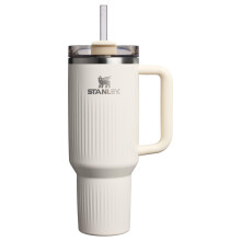 Vaso Stanley Quencher H2.0 con asa y pajita 40 oz | Tapa de estado de flujo de 3 posiciones | Portavasos Compatible para Viajes | Taza aislada de