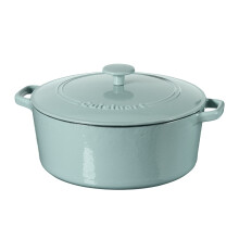 Cuisinart Chef's Classic Casserole ronde en fonte maille (bleu clair 7 litres)