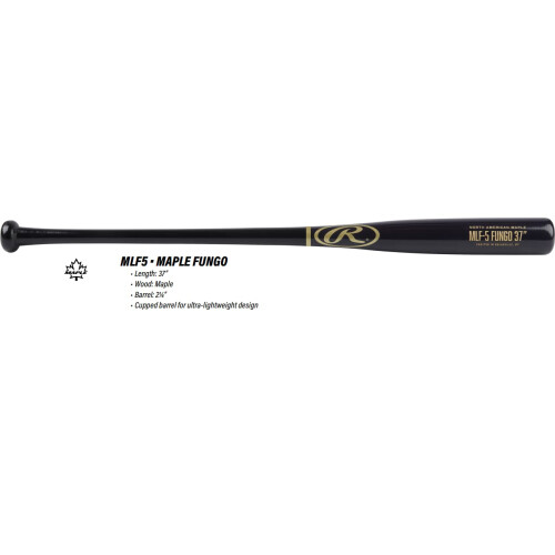 Rawlings | Maple Training FUNGO Bat | Baseball/Softball | 37 | Outfield | Black/Navy 2