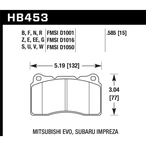 Hawk Performance HB453F.585 HPS High Performance Street Ferro-hiililevyjarrupalat 2