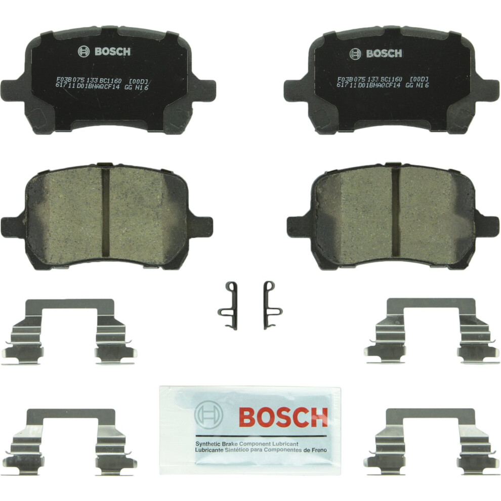Bosch Bc1160 Quietcast Premium Ceramic Disc Brake Pad Set - Compatible With Select Chevrolet Hhr Malibu; Pontiac G5 G6; Saturn Aura; Front Cobalt 077212103751