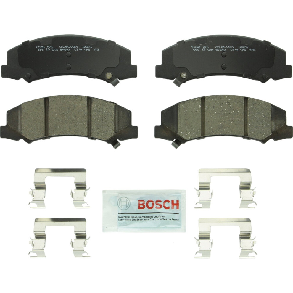 Bosch Bc1159 Quietcast Premium Ceramic Disc Brake Pad Set - Compatible With Select Buick Allure Lacrosse Lucerne; Cadillac Dts; Chevrolet Impala M 077212103775