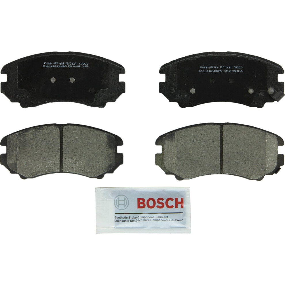 Bosch Bc1421 Quietcast Premium Ceramic Disc Brake Pad Set - Compatible With Select Buick Cascada Lacrosse Regal; Cadillac Elr; Chevrolet Equinox I 077212102679