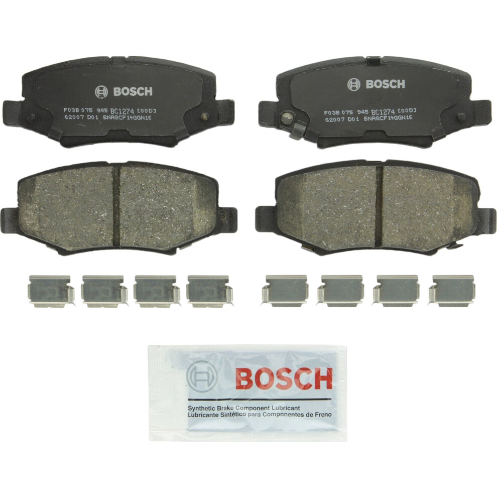 Bosch Bc1274 Quietcast Premium Ceramic Disc Brake Pad Set - Compatible With Select Dodge Nitro; Jeep Liberty Wrangler Wrangler Jk; Rear 077212161263