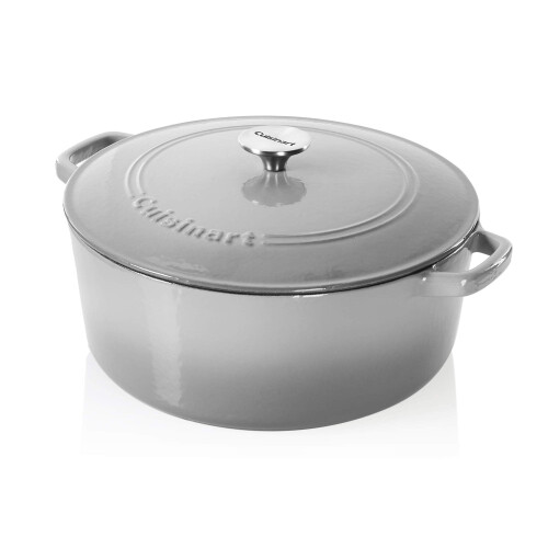 Cuisinart Cuisinart Chef's Classic Enameled Cast Iron Round Covered Casserole (Grey Gradient 7- Quart)