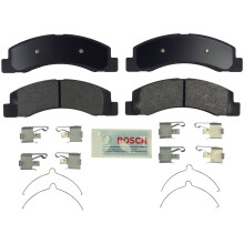 BOSCH BE824H Bl halvmetallisk skivbromsbelggsats med hrdvara - kompatibel med utvalda Ford Excursion F-150 F-250 Super Duty F-350 Super Duty;