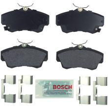 BOSCH BE841H Bl halvmetallisk skivbromsbelggset med hrdvara - kompatibel med utvalda Chrysler PT Cruiser; Dodge Neon; FRMRE