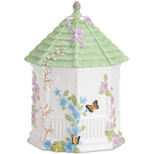 Lenox Butterfly Meadow Figural Gazebo Cookie Jar 10-tommer hvid