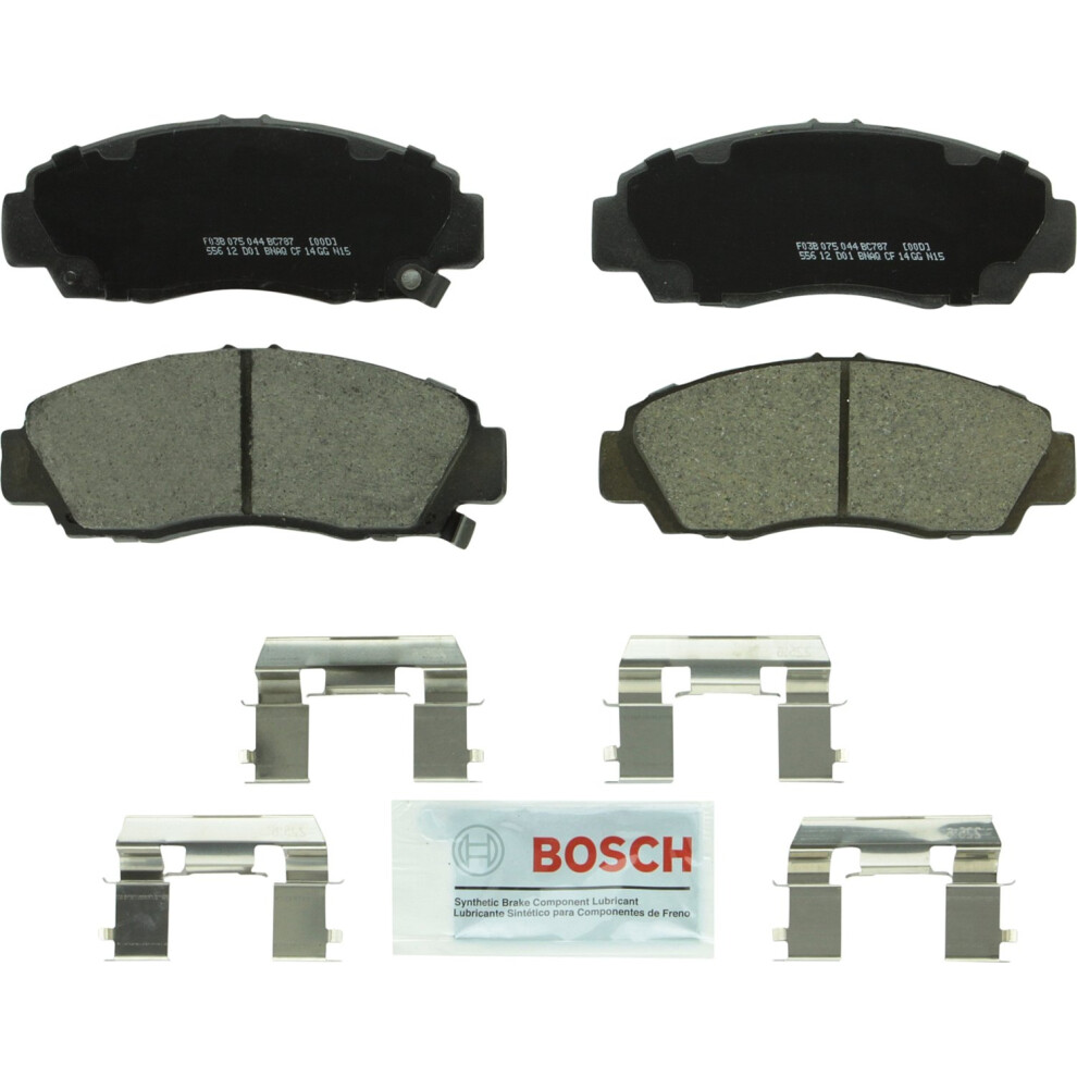 Bosch Bc787 Quietcast Premium Ceramic Disc Brake Pad Set - Compatible With Select Acura Cl Rl Tl Tsx; Honda Accord; Front
