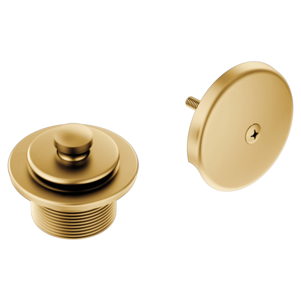 Photos - Bathtub Moen Brushed Gold Push-N-Lock Tub and Shower Drain Kit with 1-1/2 Inch Threads Plug and Overflow Cover T90331BG 