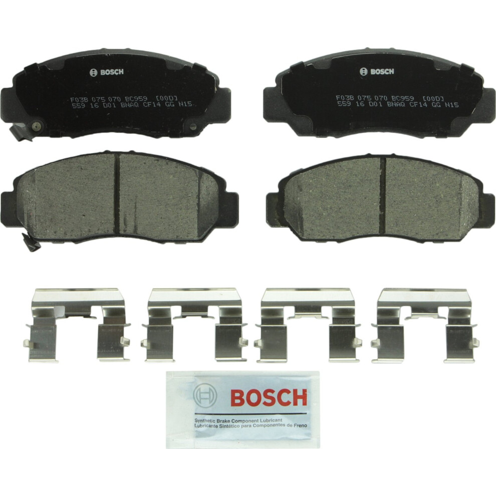Bosch Bc959 Quietcast Premium Ceramic Disc Brake Pad Set - Compatible With Select Acura Csx; Honda Accord; Front 077212105304