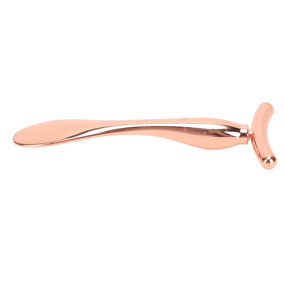 Gold/Cream Rose T Shape Eye Applicator 9.6X3.5cm Dual Head Massage Wand