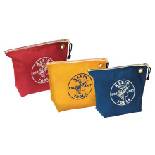 Klein Tools 5539CPAK Blixtlspsar Canvasverktygspsar r 10-tums frbrukningsmaterialpsar fr frvaring av delar i olika frger 3-pack