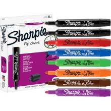 SHARPIE bldderblocksmarkrer blandade frger Box med 8 (22478) Etui med 12 frpackningar