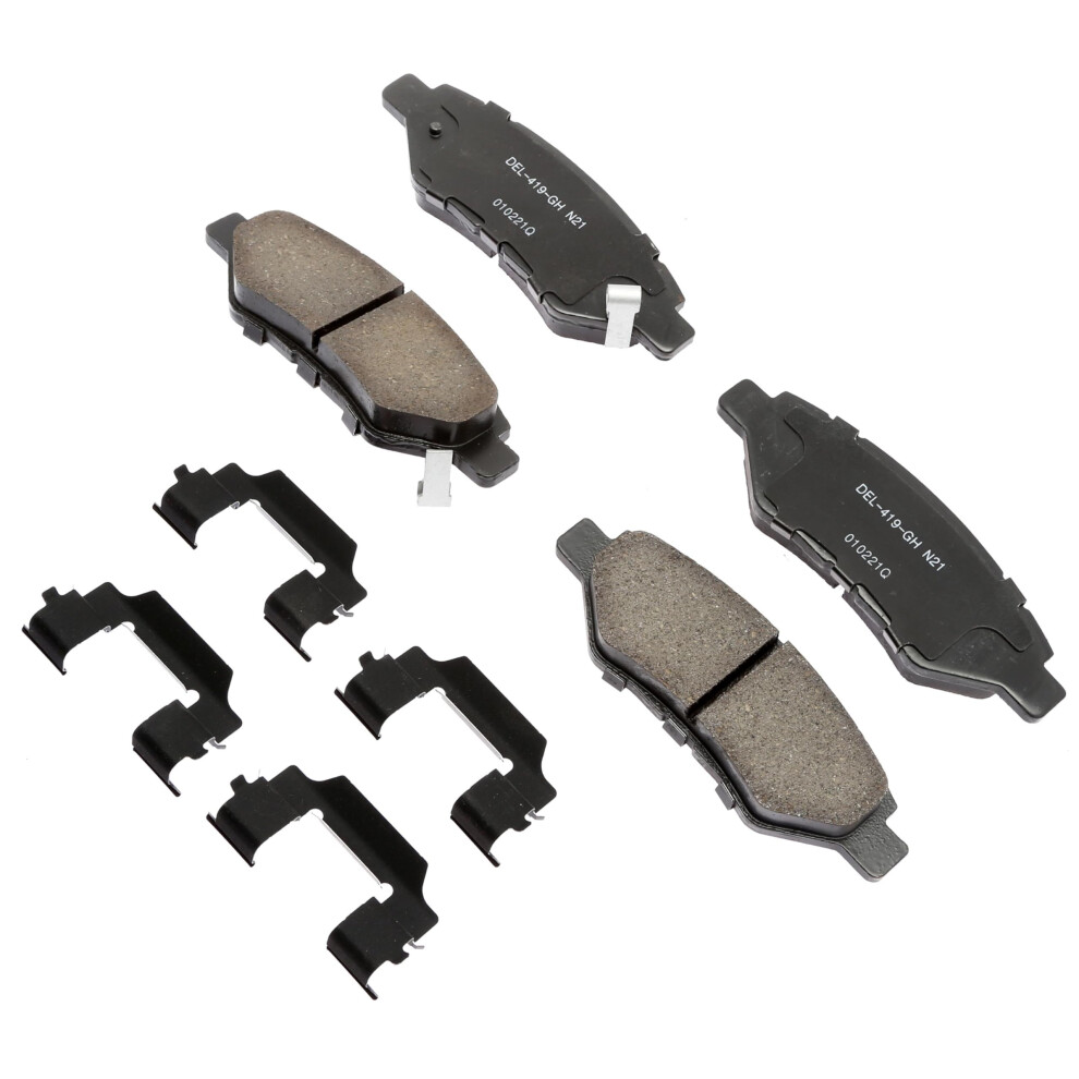 Acdelco 17D1337chf1 (19428000) Ceramic Rear Disc Brake Pad Kit With Clips Gold 193468820027