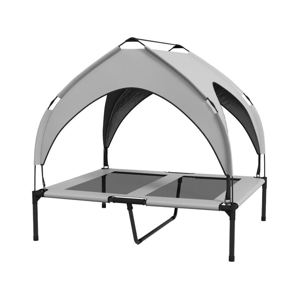 Large Cooling Raised Pet Bed Washable Mesh for Medium and Large Dogs 91x76x89cm Light Grey - Easy to Maintain and Breathable-image-OPC-PMDXN5R-NEW