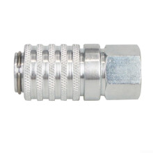 PD242 Series Steel Test Port Quick Coupler Replacement Part for Diagnostic Equipment 1/4-18 NPTF Thread, Body Size 1/8