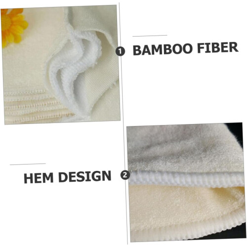 Cloth Diaper Inserts Bamboo Fiber 6-Pack Leakproof Changing Pad Layers 1