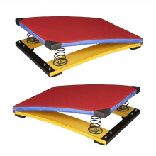 Portable Curved Gymnastic Springboard For Kids Vault Spring Boards With Two Springs Home Use Two-Piece Set