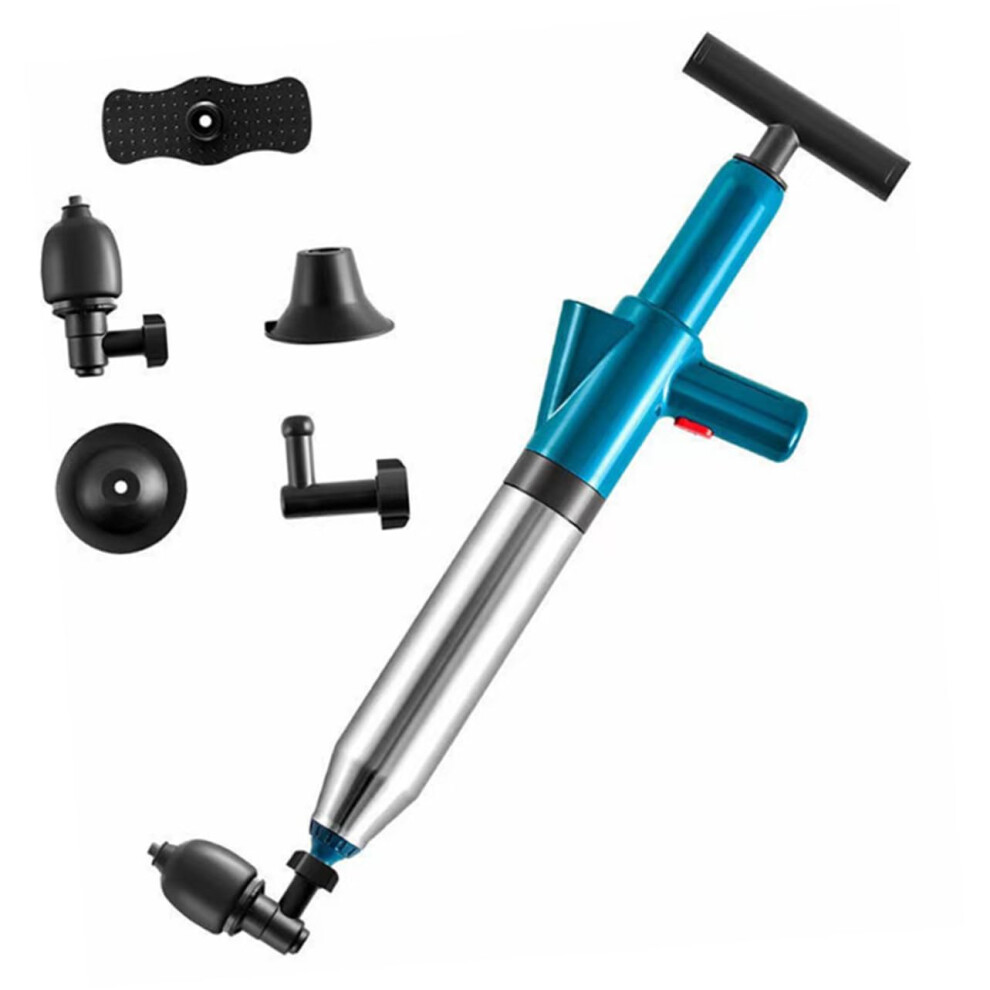 Pneumatic Sewer Dredge Equipment High Pressure Plunger For Kitchen Sink Shower Drain Unblocking With Easy Grip 9354506505486