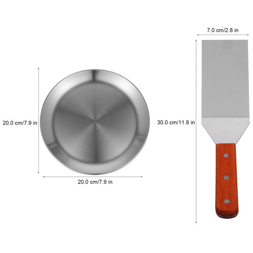 6 Panelas De Pizza Aço Inoxidável Com E 1