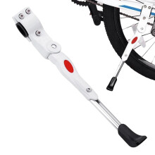 Adjustable Rear Side Stand Alloy Non-Slip Fits 22-27 Inch Mountain And Road Bikes Boxed White