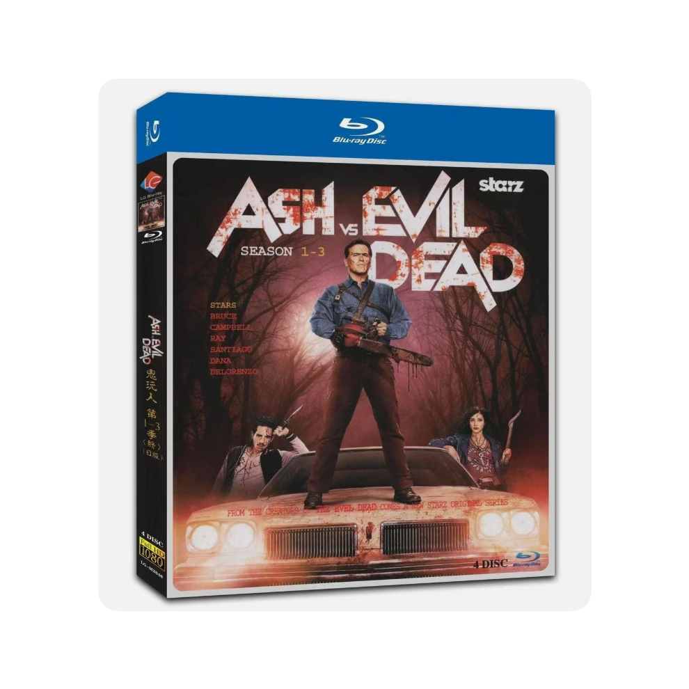 Ash vs. Evil Dead Season 1-3： 4-Disc 1080P BD All Region New Box Set Sealed