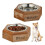 Hundenapf-Set mit Holzhalter 1