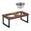 Raised dog bowl made from mango wood 6