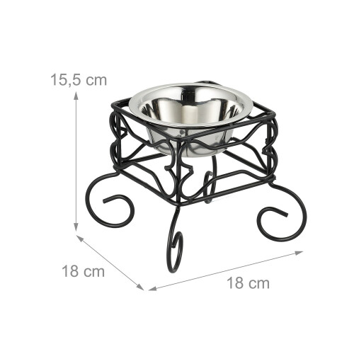 Comedero elevado para perros, 300 ml, acero inoxidable 2