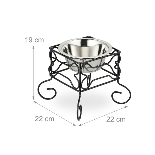 Comedero elevado para perros, 700 ml, acero inoxidable 2