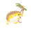 Igel-Blumenbrosche, Einheitsgröße, Gelb/Grün 12