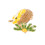 Igel-Blumenbrosche, Einheitsgröße, Gelb/Grün 16