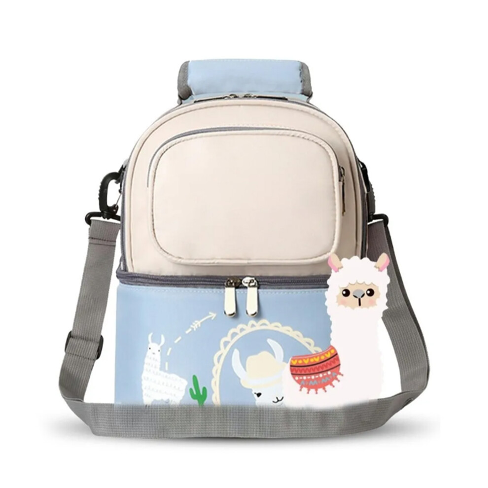 Waterproof Double Layer Breastmilk Cooler Bag 24x17x30cm Sky Blue