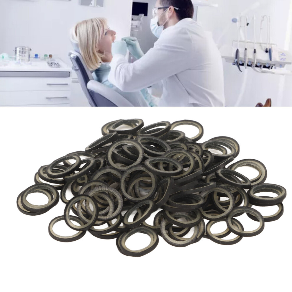 Black 500Pcs Orthodontic Rubber Bands 6.35Mm For Braces And Pet Care