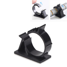 100 Stück schwarze Nylon-Kabelclips 13x16mm selbstklebende Kabelhalter