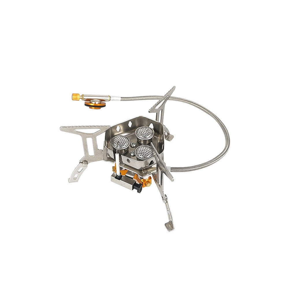 Backpacking Camping Gas Stove Windproof Stove with Piezo Ignition