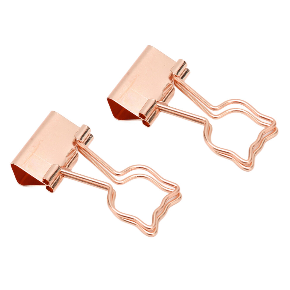 100pcs Cat Shape Metal Binder Clips, Rose Gold, 19mm Compact-image-OPC-PMDY6F6-NEW