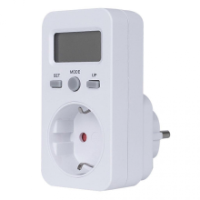 Watt Meter, Plug-in Socket Power Meter, Overload for Protection, Kilowatt Wattage Voltage Amp Tester, Backlit Large Disp