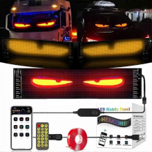 7X17CM Kolorowa lampa LED z miękkim ekranem do szyb samochodowych, oczy LED do szyb samochodowych (16X32 pikseli)