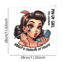 Calendario 2026 Retro Chic Lady per scherzo natalizio, regalo per amici e familiari