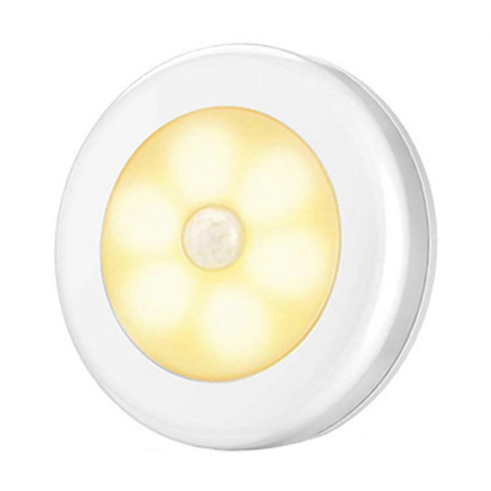 LED Night Lamp Human Body Induction Battery Powered Round Shape High Brightness Easy to Install Illumination ABS Motion Sensor LED Lamp Bedside-image-OPC-PMDY8Z6-NEW